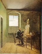 Georg Friedrich Kersting Caspar David Friedrich in seinem Atelier oil on canvas